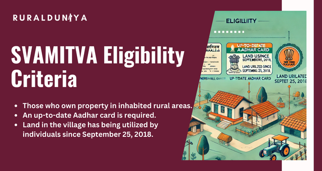 SVAMITVA Eligibility Criteria