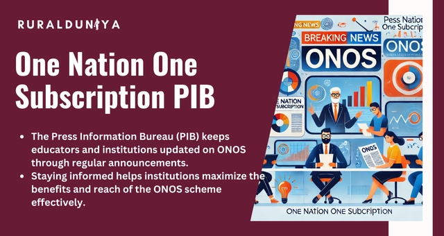 One Nation One Subscription PIB
