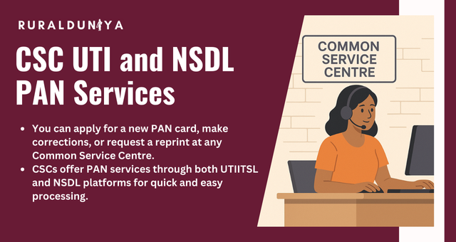 CSC UTI and NSDL PAN Services