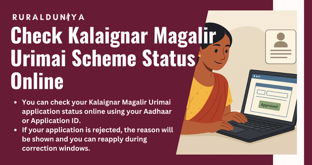 Check Kalaignar Magalir Urimai Scheme Status Online